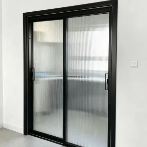 Trackless Aluminum Sliding Partition Door Noise Reduction Double Glazing for Apartment Living Room Bedroom Space