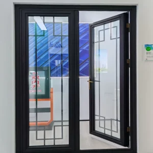 Modern Style Customized Size Aluminum Swing Hinge Glass Doors and Windows for Apartment & Workshop Use Waterproof