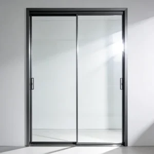 Trackless Narrow Frame Soundproof Aluminum Alloy Sliding Door for Residential Villas, Patios, and Balconies