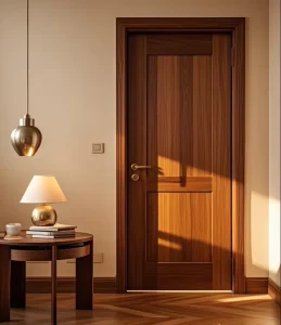 Traditional Eco-Friendly Solid Wood Interior Doors with Finished Surface, Soundproof and Moisture-Proof Features for Villa and Apartment