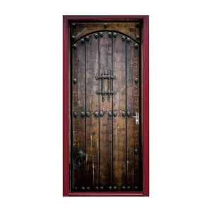 Traditional European-Style Solid Wood Castle Entrance Door