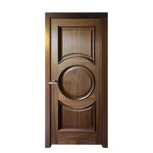 Traditional Walnut Prehung Solid Wood Interior Door with Raised Panel