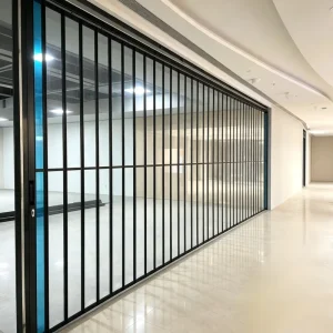 Transparent PC Polycarbonate Accordion Folding Door Mall Shop Interior Sliding Foldable Partition Gate