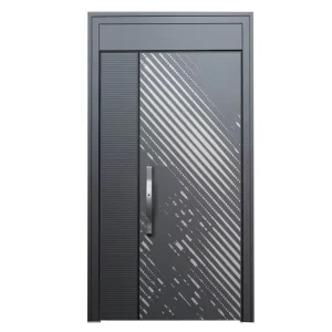 Turkey Style Aluminum Villa Main Entrance Security Door with Unequal Double Doors