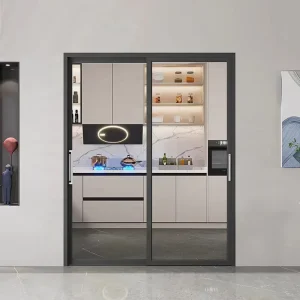 Two Track Aluminum Alloy Sliding Door for Home Hotel Interior Partition
