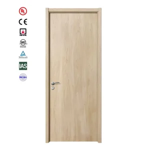 UL 20-60 Minute Fire-Rated HDF/MDF Wood Veneer Door, Soundproof and Fireproof, Hotel, Apartment, and Commercial Interior Use