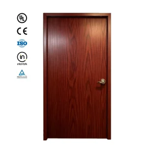 UL 20-60 Minute Fire Rated HDF MDF Wood Veneer Door for Hotel & Apartment Internal Commercial Door