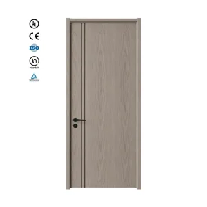 UL 20-Minute Fire-Rated HDF MDF Wooden Door with Wood Veneer or Painted Finish for Hotel and Apartment