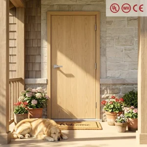 UL 30-Minute Solid Wood Fireproof Door with 2-Year Warranty for Interior, Entryway, Outdoor Entrance, and Hotel