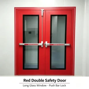 UL 90-Minute Fire-Rated Steel Security Entrance Door for Hotels and Office Buildings