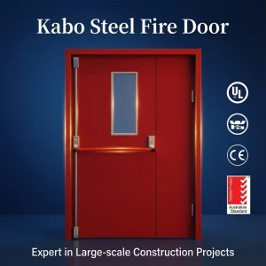 UL Listed Steel Fire Proof Door With Hardware Commercial Grade Fire Resistant Steel Door for Hotel Hospital Project