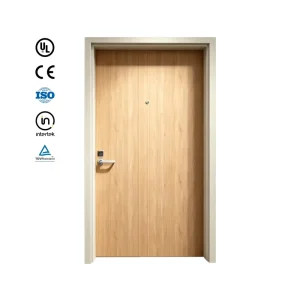 UL-Certified Fire-Rated Wooden Hotel Door with RFID Lock, Acoustic and Fireproof