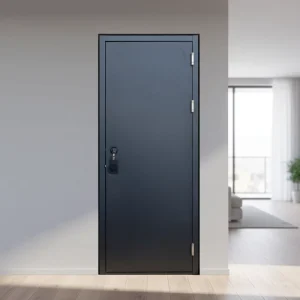 UL Certified Round Lock 1.0mm Galvanized Steel 45mm Thickness Apartment 60-Minute Fire Rated Door for Residential Home Project