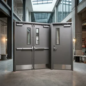 UL-Certified Steel Fireproof Door, Double-Opening or Single-Opening Type