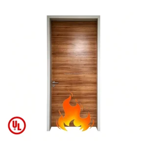 UL EN Certified Interior Wooden Fire-Rated Door, 60/90/120 Minutes, School Office Building