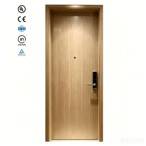UL Fire-Rated Wood Door, 30-90 Minutes, Solid Wood or Wood Composite, Soundproof, Hotel, Apartment, or Office Use