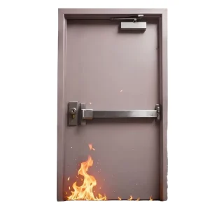 UL Intertek Certified Steel Fire Door with Escape Push Bars and Door Closers