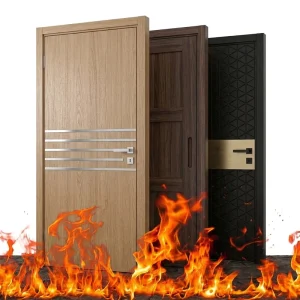 UL Listed American Style 60 Min Fire Rated Interior Door for Residential Apartment Villa Hotel
