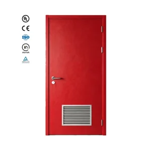 UL-Listed Steel Fire-Rated Door with Transfer Grille Louver for Equipment Rooms and Stairwells