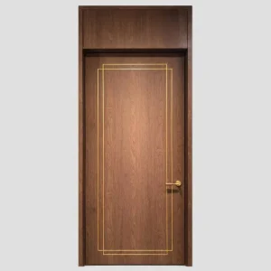 UL Listed WH Certified Aluminum Wood Composite Fire-rated Door 35dB Sound Insulation for Apartment Office Commercial Building