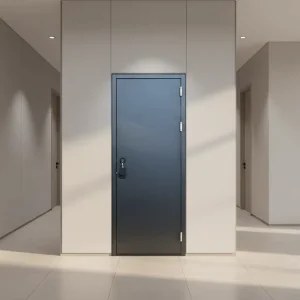 UL Standard 60-Minute Entrance Security Galvanized Steel Fire Door for Office Building, Hotel and Apartment Projects