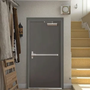 UL Steel Fireproof Security Door, Single Door Fire-Rated Design for Airports and Hotels