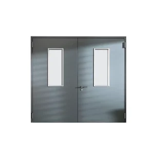 UL/WHI Certified Double Swing Metal Fire Door for Mall and Hospital, Fire-Rated