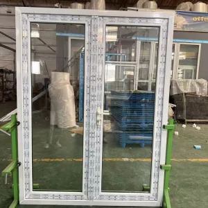 UPVC Swing Door with Insulation, Hurricane and Impact Resistant Glass, Factory Direct