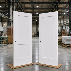 US Standard 30×80” 1 Panel Solid Core Wood MDF Wooden Slab Villa Apartment Hotel Residential Shaker Door
