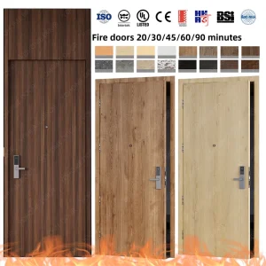 US-Standard Certified Fire-Resistant HPL Wooden Door, Manual, Modern Design