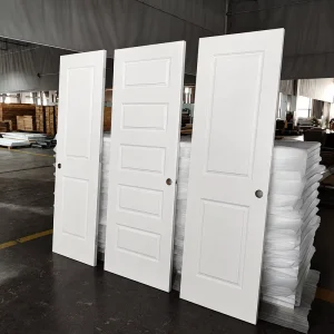 US Warehouse 30×80″ MDF Interior Prehung White Primed Hollow Core Molded Slab Door Internal Modern Door Wooden Bathroom Doors