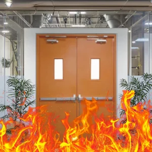 USA Hurricane-Resistant Hotel Fireproof Steel Door 20-90 Minute Fire Rated