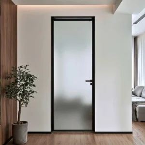 USA Modern French Waterproof House Apartment Hotel Customized Size Aluminum Frame Soundproof Swing Glass Doors