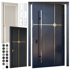 USA Modern Pivot Entry Door Luxury Villa Entrance Security Door Exterior Bulletproof Home Security Door