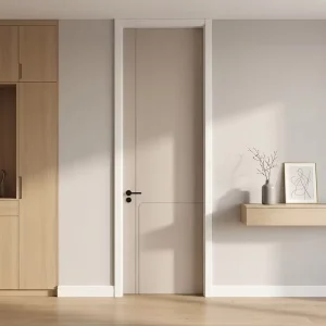 UV Lacquer High-Gloss Painted Wood Interior Door with Scratch Resistance, Soundproof, Fireproof for Bedroom