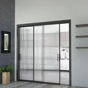 Ultra-Narrow Aluminum Alloy Double-Glazing Tempered Glass Sliding Door for Villa Bedroom Bathroom Hospital
