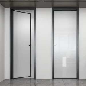 Ultra Narrow Aluminum Frame Cloakroom Bedroom with Inward Swing Door Green Energy Saving Aluminum Alloy Casement Doors