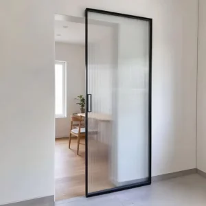 Ultra-Narrow Aluminum Profile Ghost Sliding Door System with Concealed Hydraulic Track Hardware