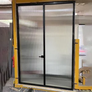 Ultra-Narrow Aluminum Swing Glass Door with Customized Color Glass