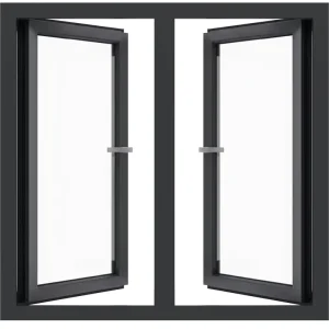 Ultra-Narrow CE-Certified Double-Glass Aluminum Alloy Profile Slimline Tall Windows and Doors