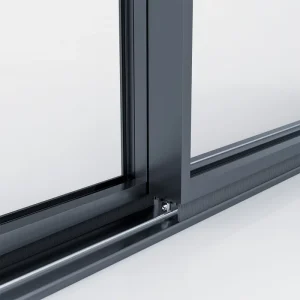 Ultra-Narrow Frame Aluminum Glass Sliding Door, 2-Track, for Kitchen and Interior