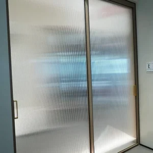 Ultra-Narrow Frame Aluminum Sliding Door with Tempered Glass Partition for Kitchen, Living Room, or Apartment