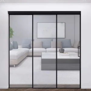 Ultra-Narrow Frame Aluminum Sliding Glass Door with Hidden Track