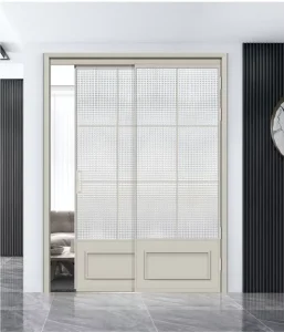 Aluminum Ultra narrow Frame Multi track Retro PD Door with Sliding & Swinging Opening Modes Ideal for Kitchens Bathrooms