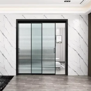 Ultra Narrow Frame Sliding Door Kitchen Balcony Glass Door Aluminum Alloy Sliding Door Bathroom Partition Glass Sliding Door