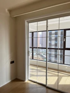 Ultra Narrow Frame Waterproof Aluminum Alloy Double Glazing Tempered Glass Sliding Window Thermal Insulation for Kitchen Interior