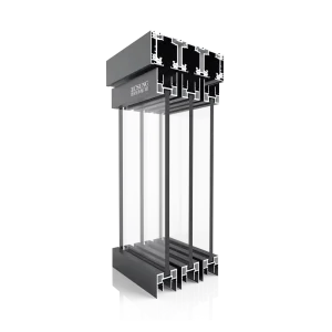 Ultra Narrow Glass Sliding Door with Hanging Track 3-Panel or 4-Panel Linkage