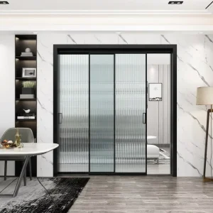 Ultra Narrow Sliding Door 16mm Slim Frame Multi-Panel Synchronized Operation for Modern Villa and Interior Partition China Factory