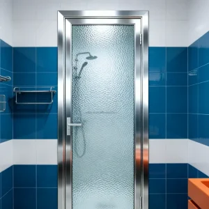 Ultra-Thin Aluminum Security Glass Casement Door, Soundproof Manual Swinging, Heat-Insulating Waterproof