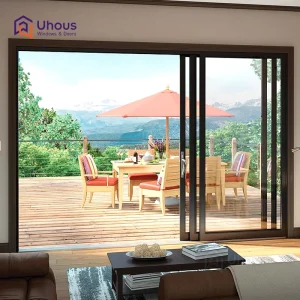 Ultra-Thin Double-Layer Glass High-Strength Sliding Door with Aluminum Frame and PVC Fiberglass for Kitchen Interiors
